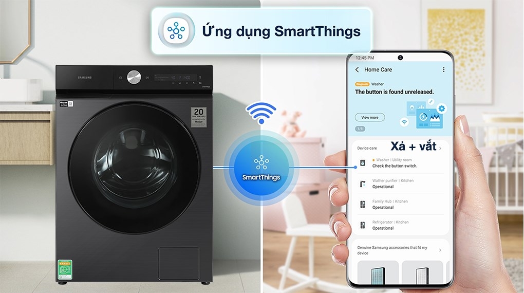 Máy giặt Samsung AI EcoBubble inverter 12 kg WW12CB944DGBSV