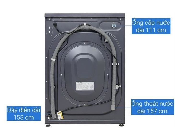 Máy giặt Sharp Inverter 9 kg ES-FM90CB-SB