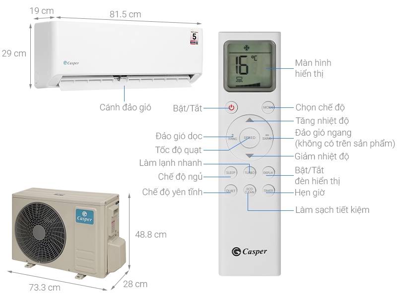 Máy lạnh Casper (Mono) 1.0 HP SC-09FB36A