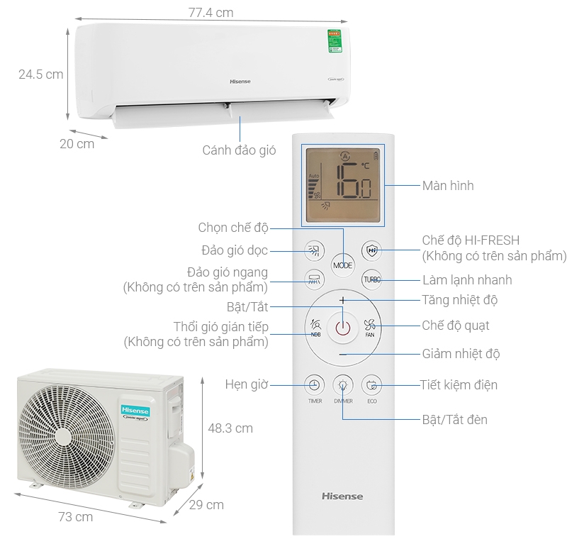 Máy lạnh Hisense Inverter 1 HP AS-10TR4RLRCD00