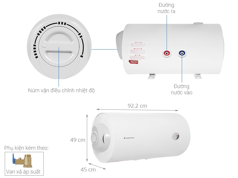 Máy nước nóng gián tiếp Ariston 100 lít PRO R 100 H 2.5 FE