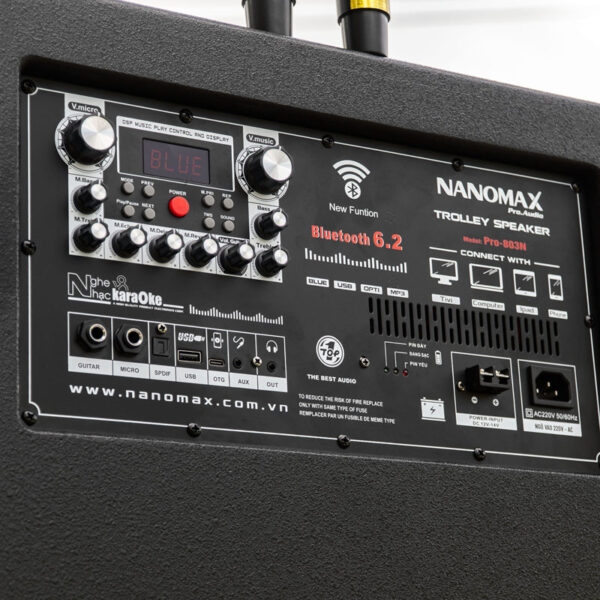 Loa Kéo Bình & Điện Nanomax Bass Đôi 40cm 1600w Pro-803N