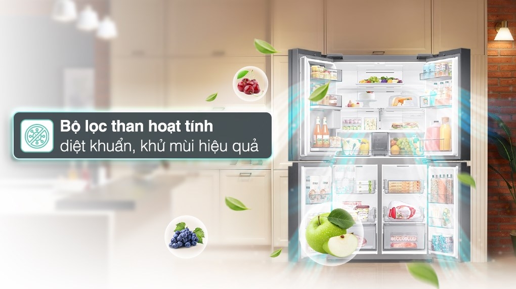 Tủ lạnh Samsung Inverter 648 lít Multi Door Bespoke RF59CB66F8S/SV