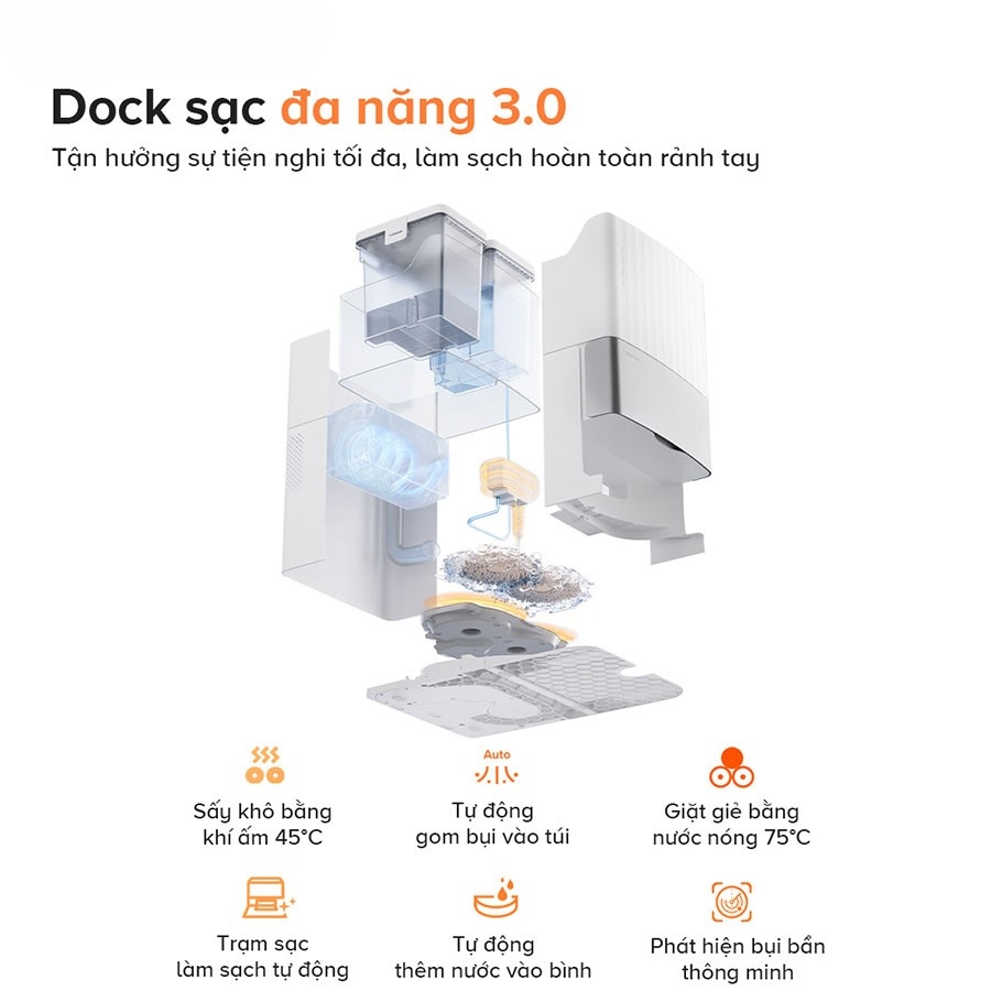 Robot hút bụi lau nhà Roborock Q revo Edge 5V1