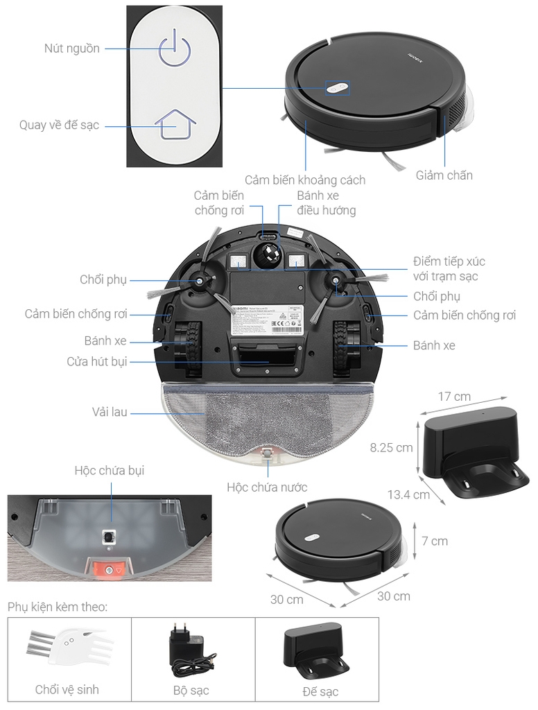 Robot hút bụi lau nhà Xiaomi E5