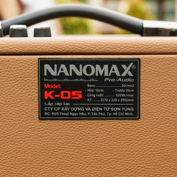 Loa Karaoke Xách Tay Nanomax K-05 Bass Đôi 20cm 320w
