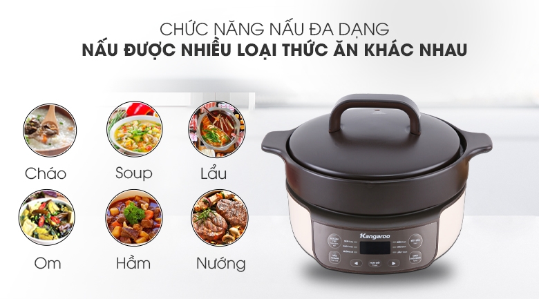 Nồi hầm dưỡng sinh Kangaroo KG3SC1 3 lít