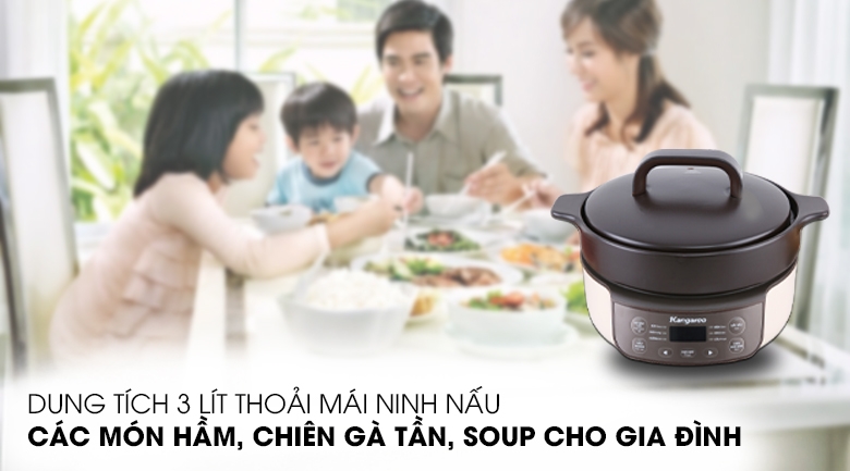 Nồi hầm dưỡng sinh Kangaroo KG3SC1 3 lít