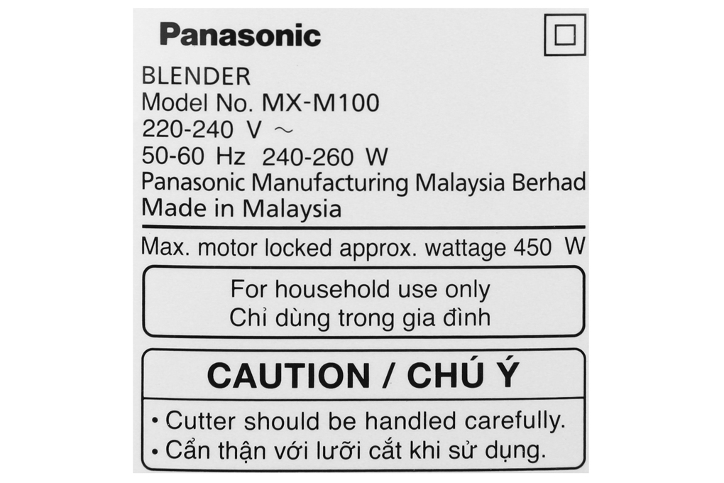 Máy xay sinh tố Panasonic MX-M100WRA