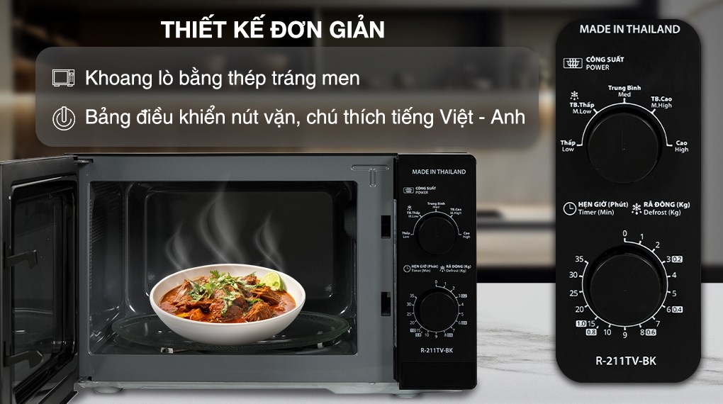 Lò vi sóng Sharp R-211TV-BK (21 lít)