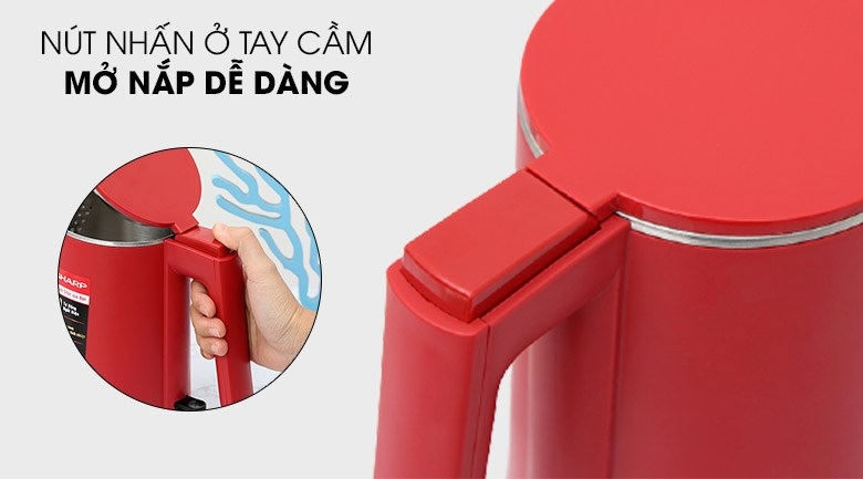 Bình đun siêu tốc Sharp 1 lít EKJ-10DVPS-RD