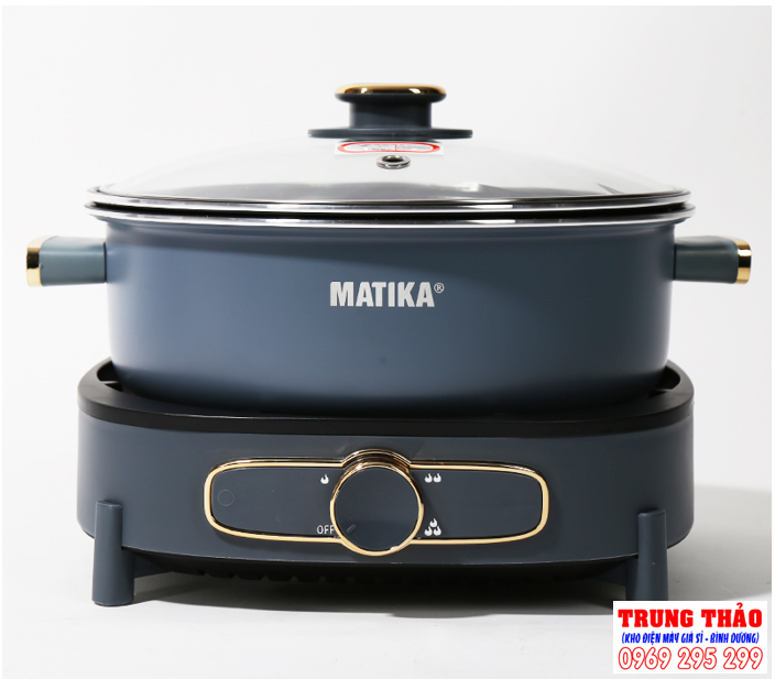 Nồi lẩu nướng đa năng 3 in 1 Matika MTK-9055