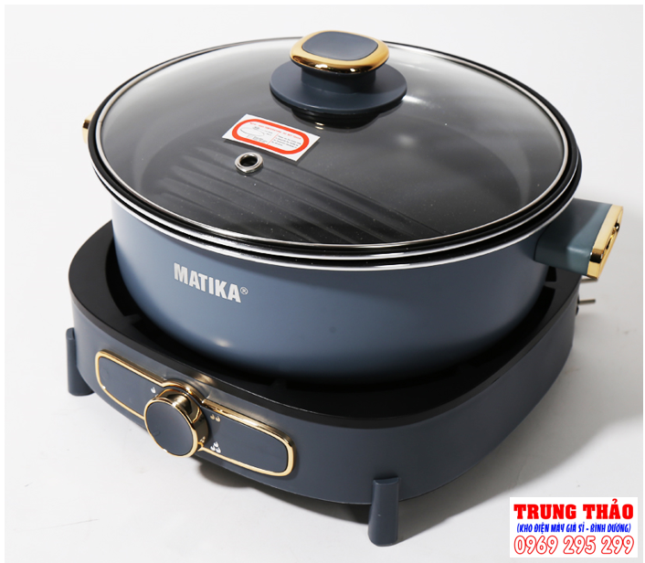 Nồi lẩu nướng đa năng 3 in 1 Matika MTK-9055