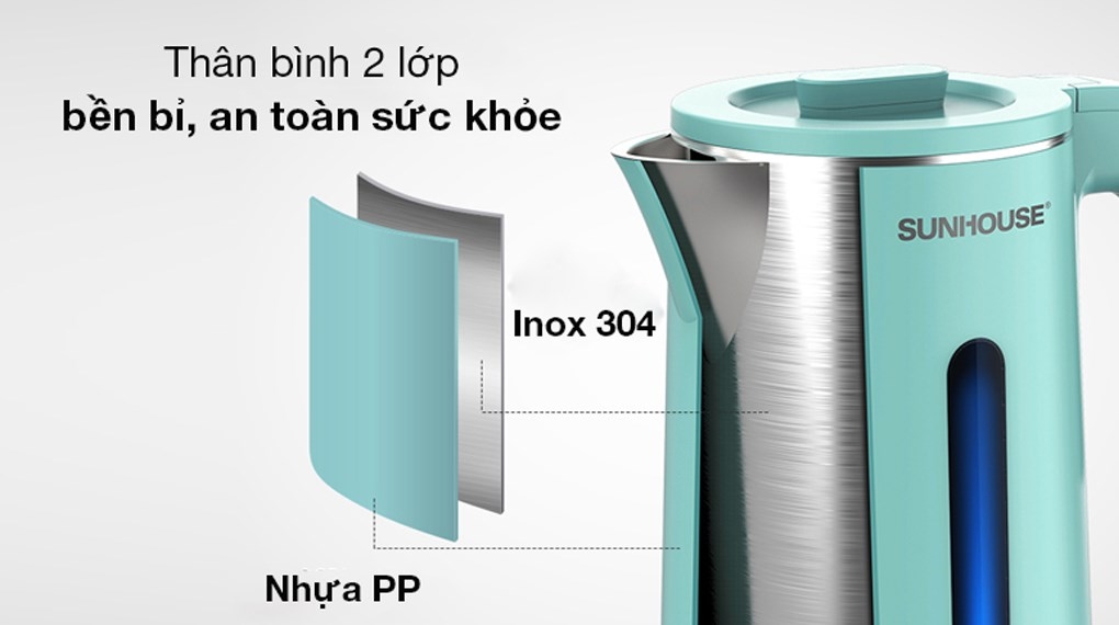 Bình đun siêu tốc Sunhouse 1.8 lít SHD1351 (1.8 lít)