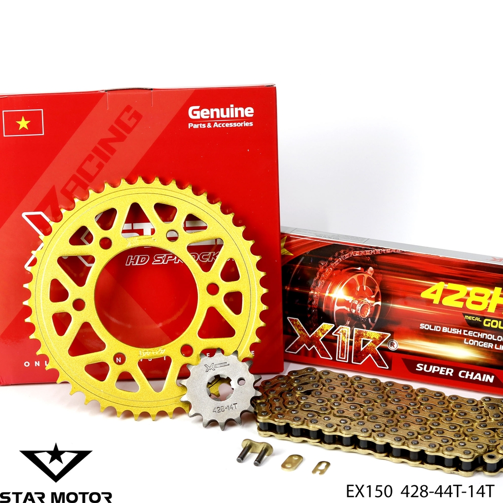 Nhông sên dĩa Exciter 150-155 size 42,44 hàng chính hãng X1R