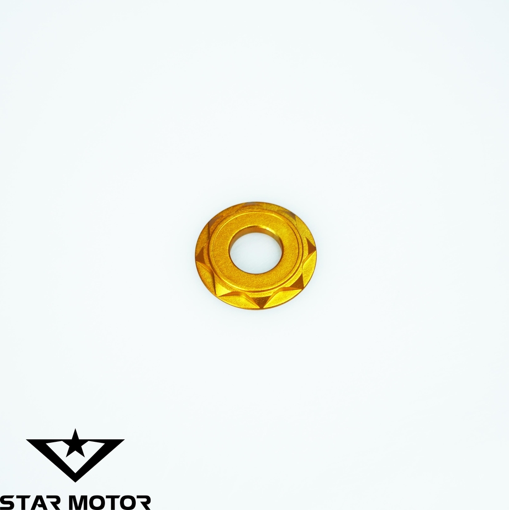 Long đen nhôm 8 khía gắn cho các loại ốc 6ly và 8ly chất liệu nhôm CNC