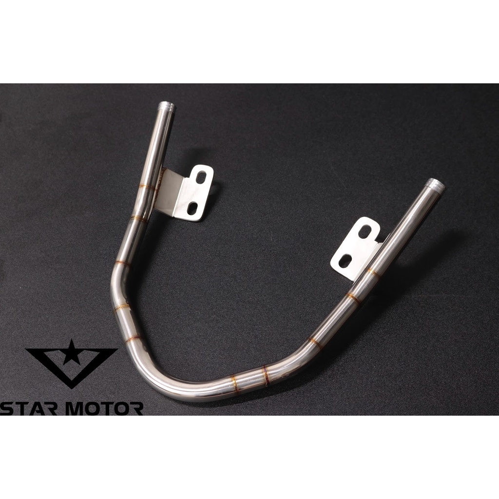 [Loại vểnh] Tay xách ( cảng sau ) Inox 304 Wave 100, Wave 110, Wave 50cc - Đầu chụp nhôm CNC