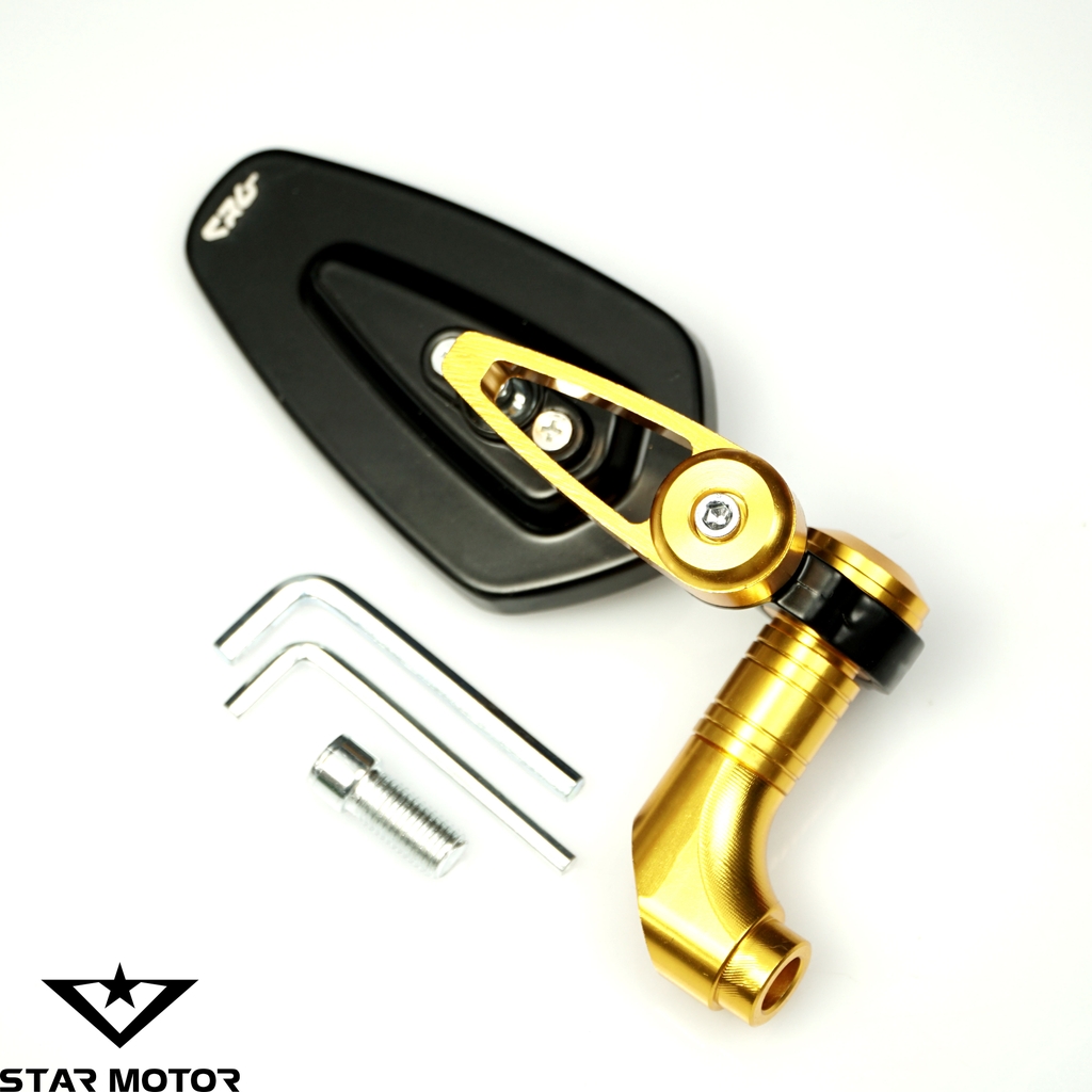 Gương gù vát CRG V2 nhôm CNC lắp chân gương các dòng xe