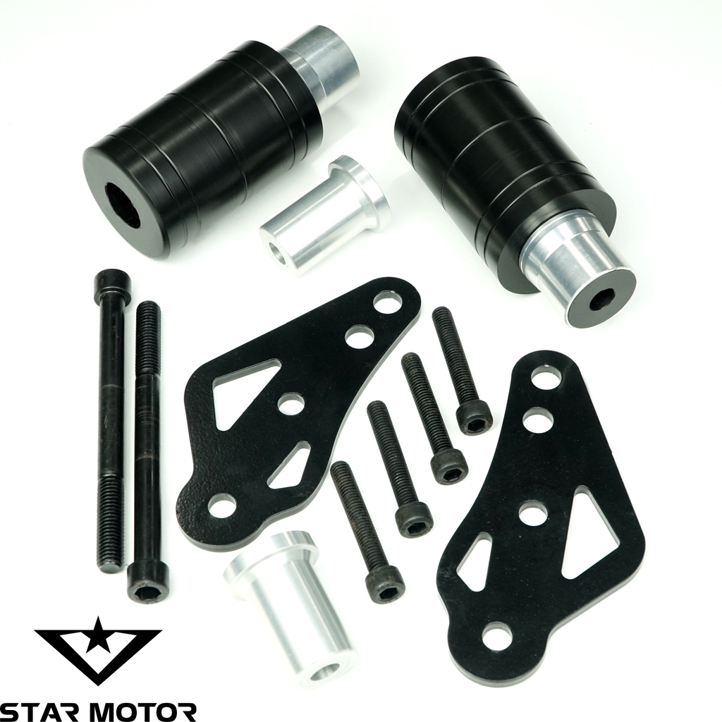 Bộ chống đổ CBR 150r, chống đổ sườn nhựa đúc thân nhôm CNC