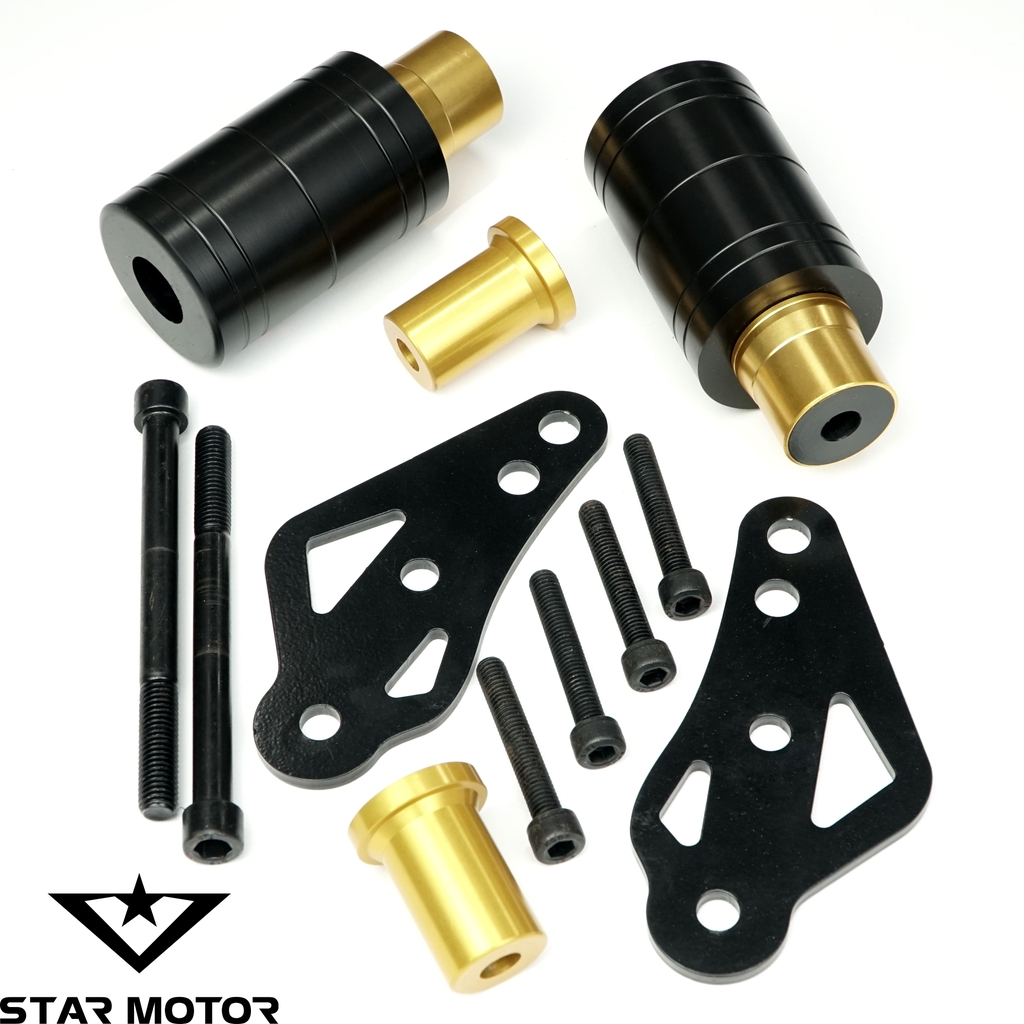 Bộ chống đổ CBR 150r, chống đổ sườn nhựa đúc thân nhôm CNC