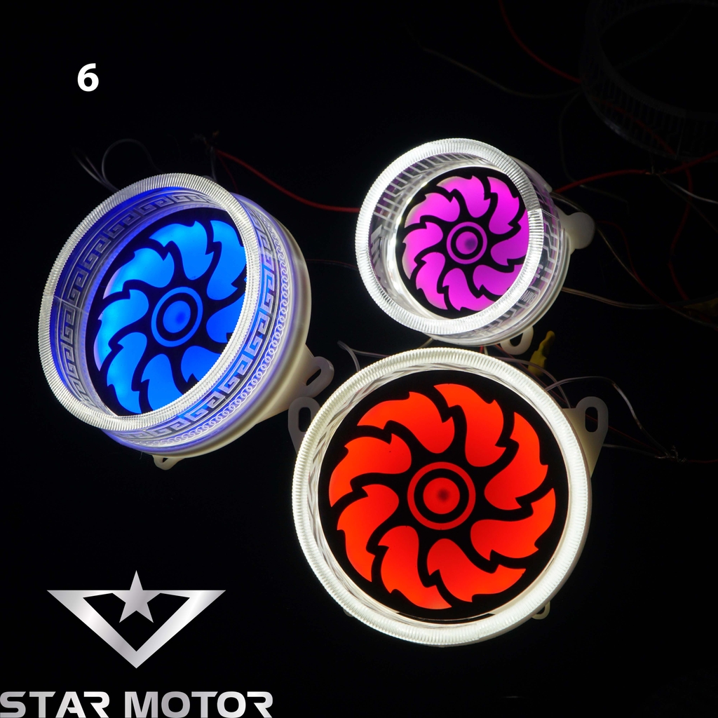 Mắt xoay Sharingan gắn bi cầu 2.0 dành cho dòng xe Wave 110 sử dụng đèn Zinphat