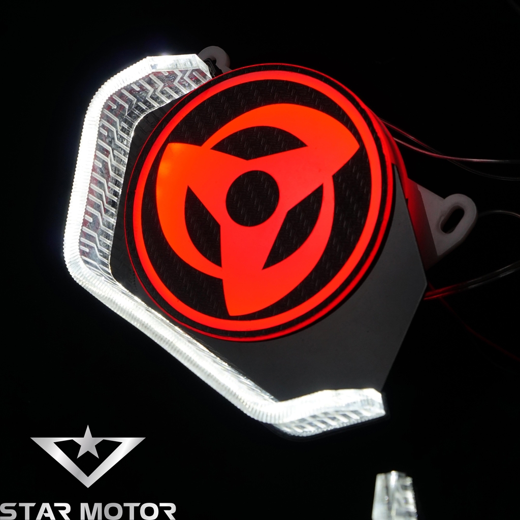 LED 3D gắn sẵn mặt xoay Sharingan sử dụng bi cầu gắn demi dành cho AB, SH, EX, WINNER X, Vario