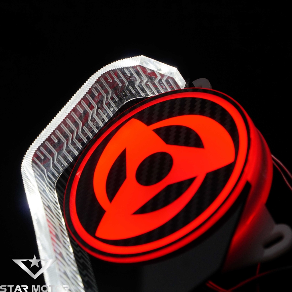 LED 3D gắn sẵn mặt xoay Sharingan sử dụng bi cầu gắn demi dành cho AB, SH, EX, WINNER X, Vario