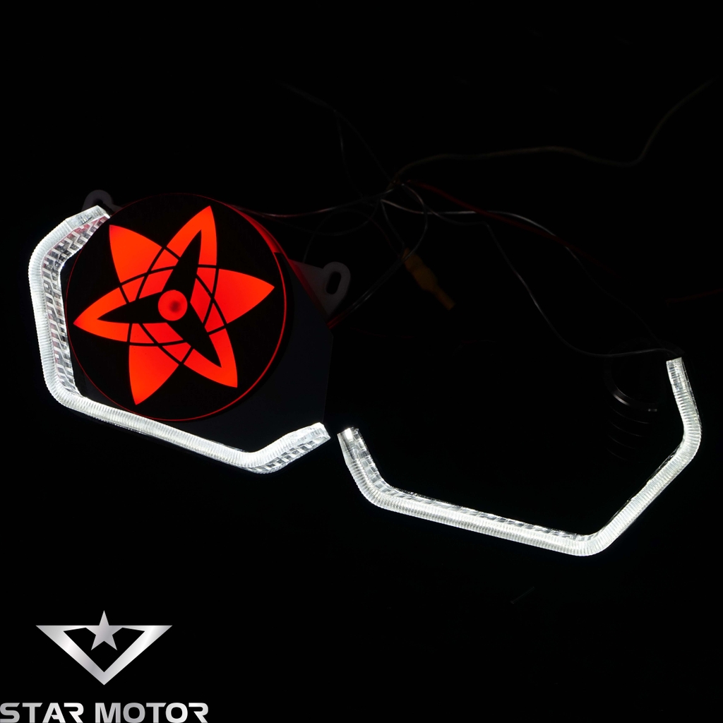 LED 3D gắn sẵn mặt xoay Sharingan sử dụng bi cầu gắn demi dành cho AB, SH, EX, WINNER X, Vario
