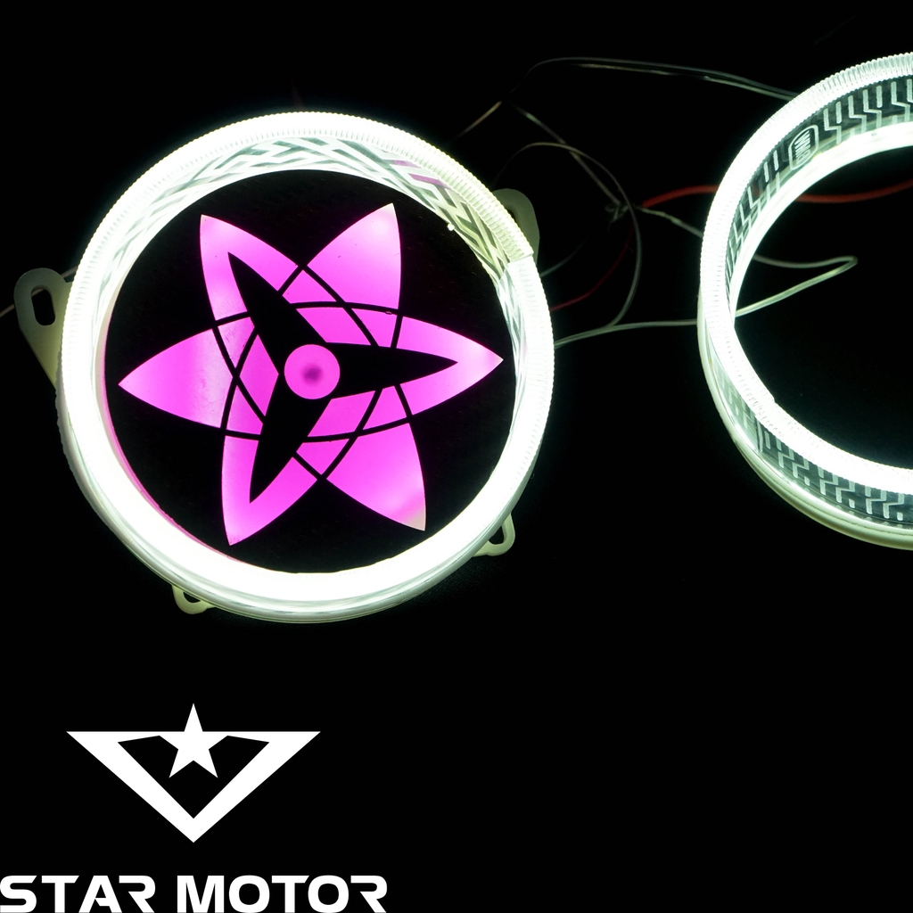 LED 3D gắn sẵn mặt xoay Sharingan sử dụng bi cầu gắn demi dành cho AB, SH, EX, WINNER X, Vario