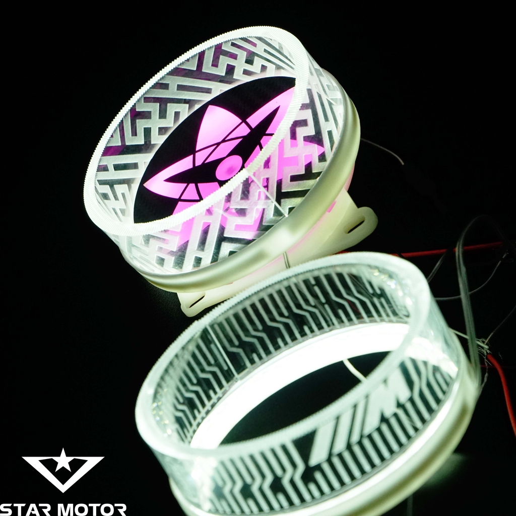 LED 3D gắn sẵn mặt xoay Sharingan sử dụng bi cầu gắn demi dành cho AB, SH, EX, WINNER X, Vario