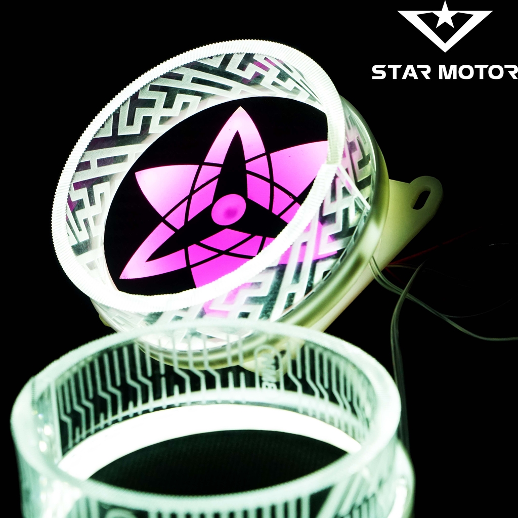 LED 3D gắn sẵn mặt xoay Sharingan sử dụng bi cầu gắn demi dành cho AB, SH, EX, WINNER X, Vario