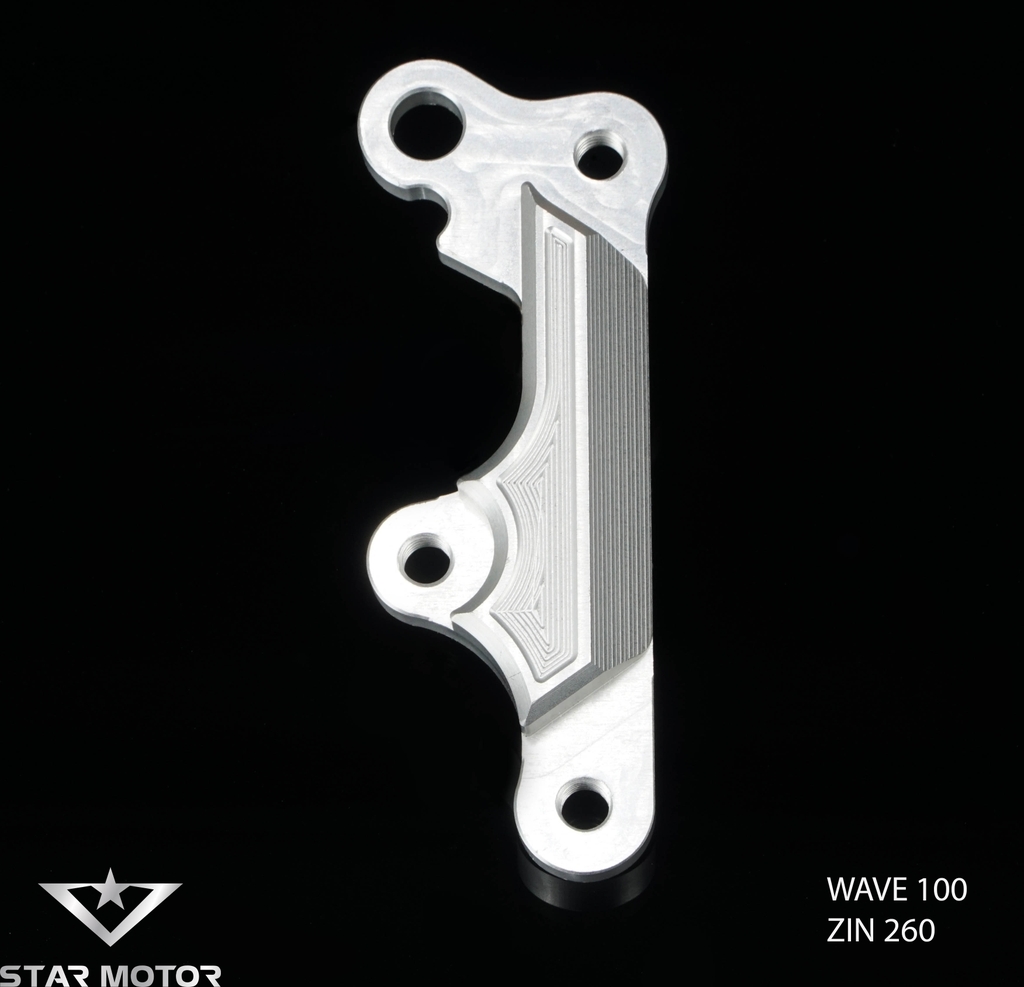 Tai pát trước xe Wave gắn heo 2 Piston, đĩa 220-290mm nhôm CNC