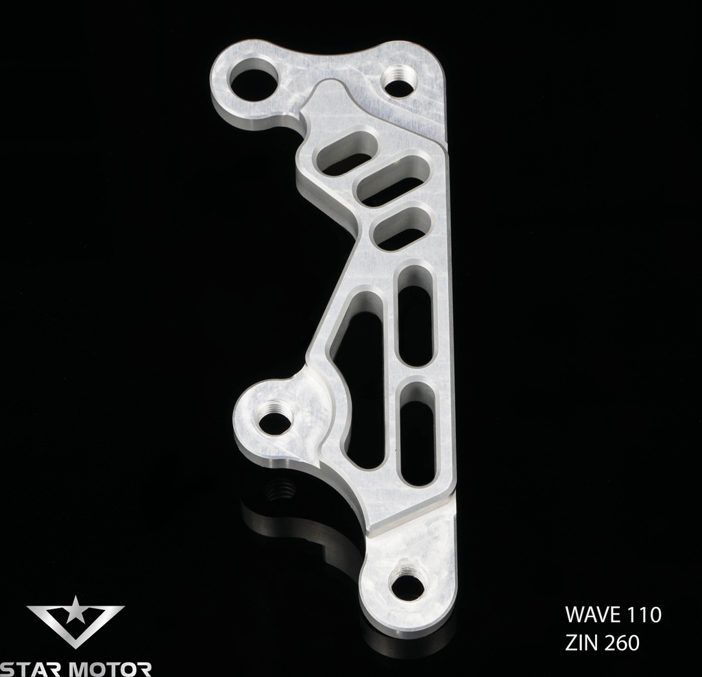 Tai pát trước xe Wave gắn heo 2 Piston, đĩa 220-290mm nhôm CNC