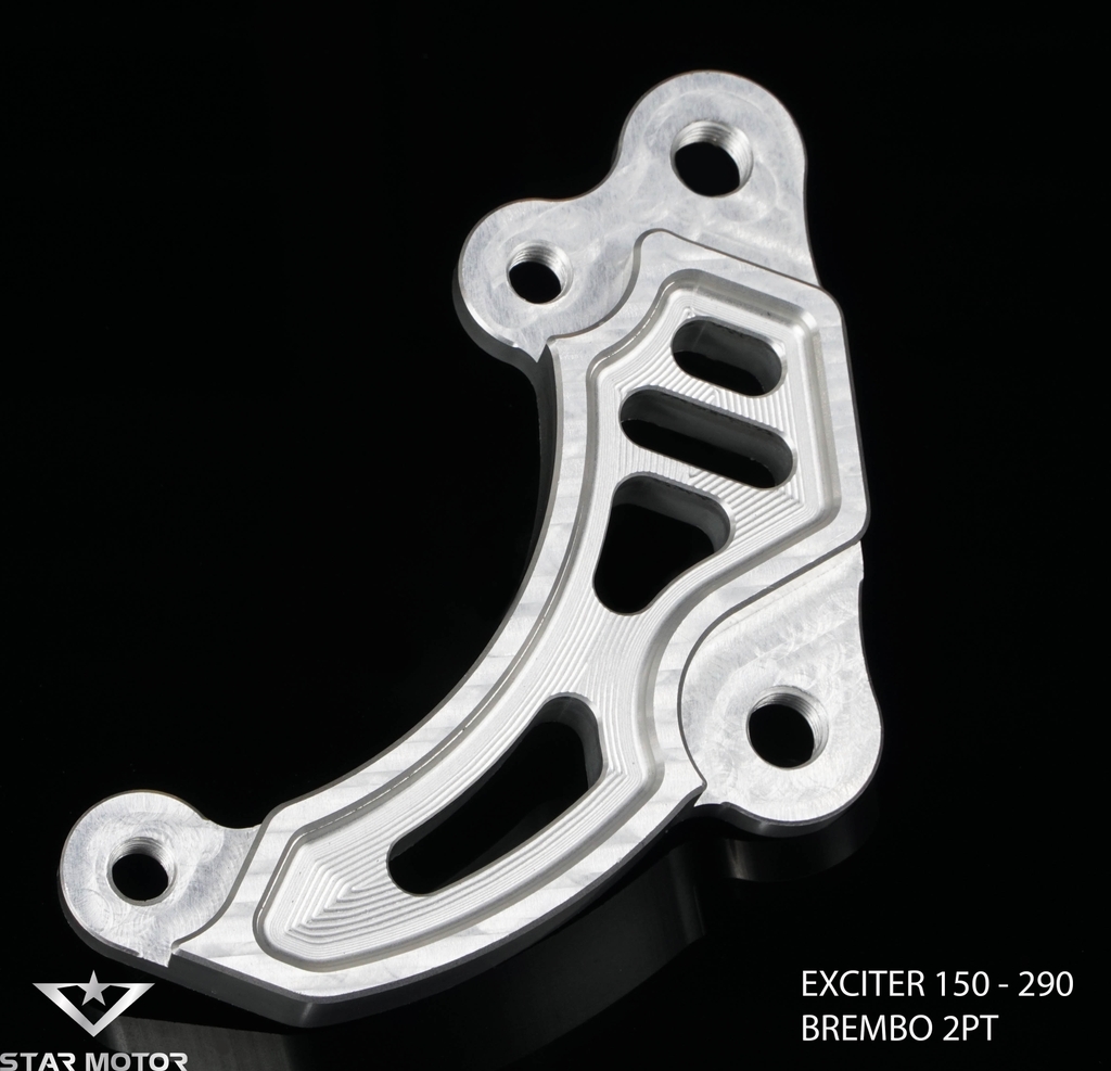 Tai pát trước xe Exciter gắn heo 2 Piston, đĩa 220-290mm nhôm CNC
