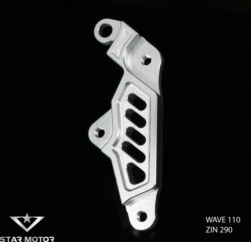 Tai pát trước xe Wave gắn heo 2 Piston, đĩa 220-290mm nhôm CNC