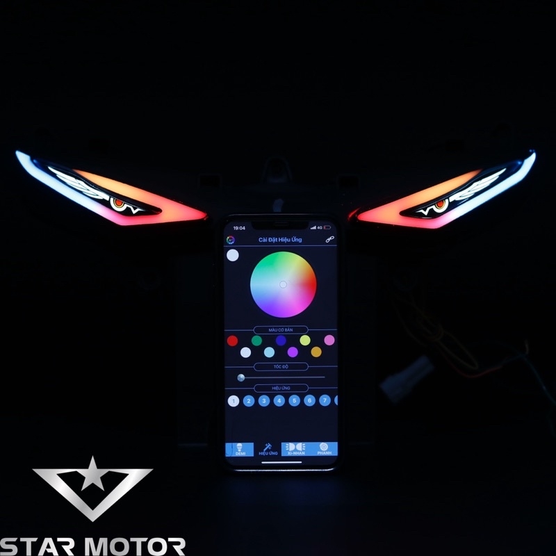 Demi Audi cánh chim A11 khiển Bluetooth dành cho Exciter 150