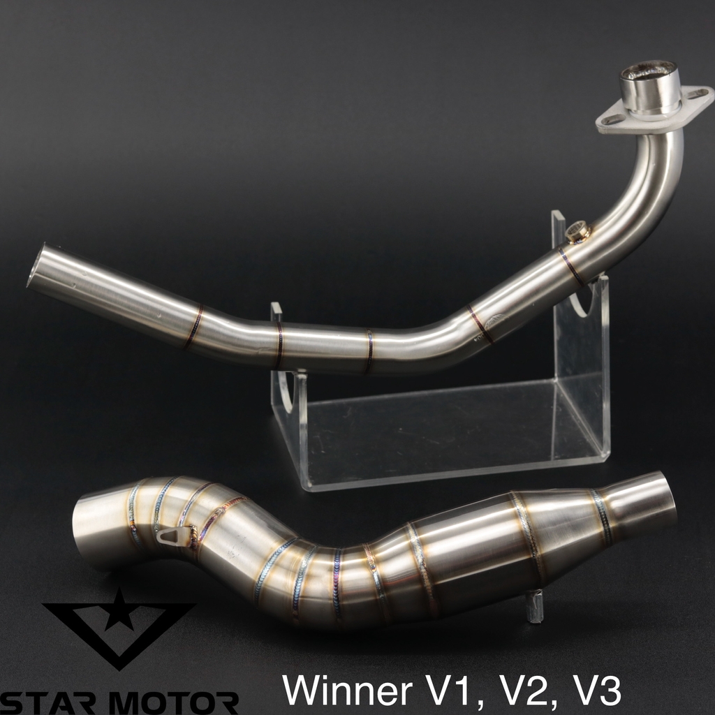 Combo Cổ pô Winner V1,V2,V3 kèm cổ bầu hơi Inox 304