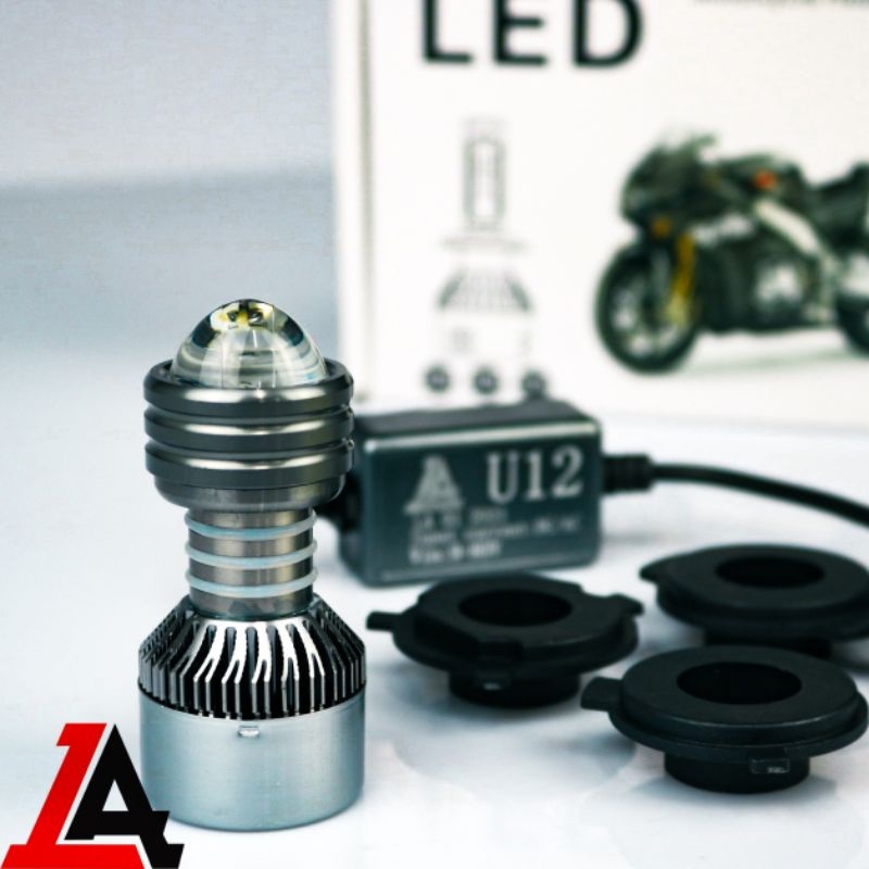Đèn Led bi cầu Mini U12 chân H4 12V-24V tăng sáng cho ôtô, xe máy