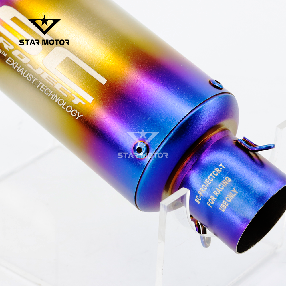 Pô SC Project Mạ Titan Full Phụ kiện kèm tiêu trong gắn mọi dòng xe