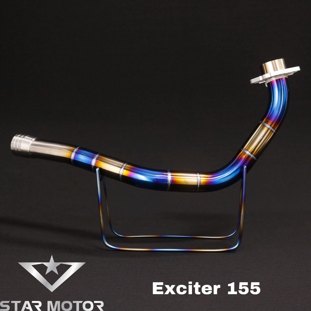 Cổ Pô Titan Exciter 150,155 Tai pát nhôm đúc CNC chuẩn Form xe