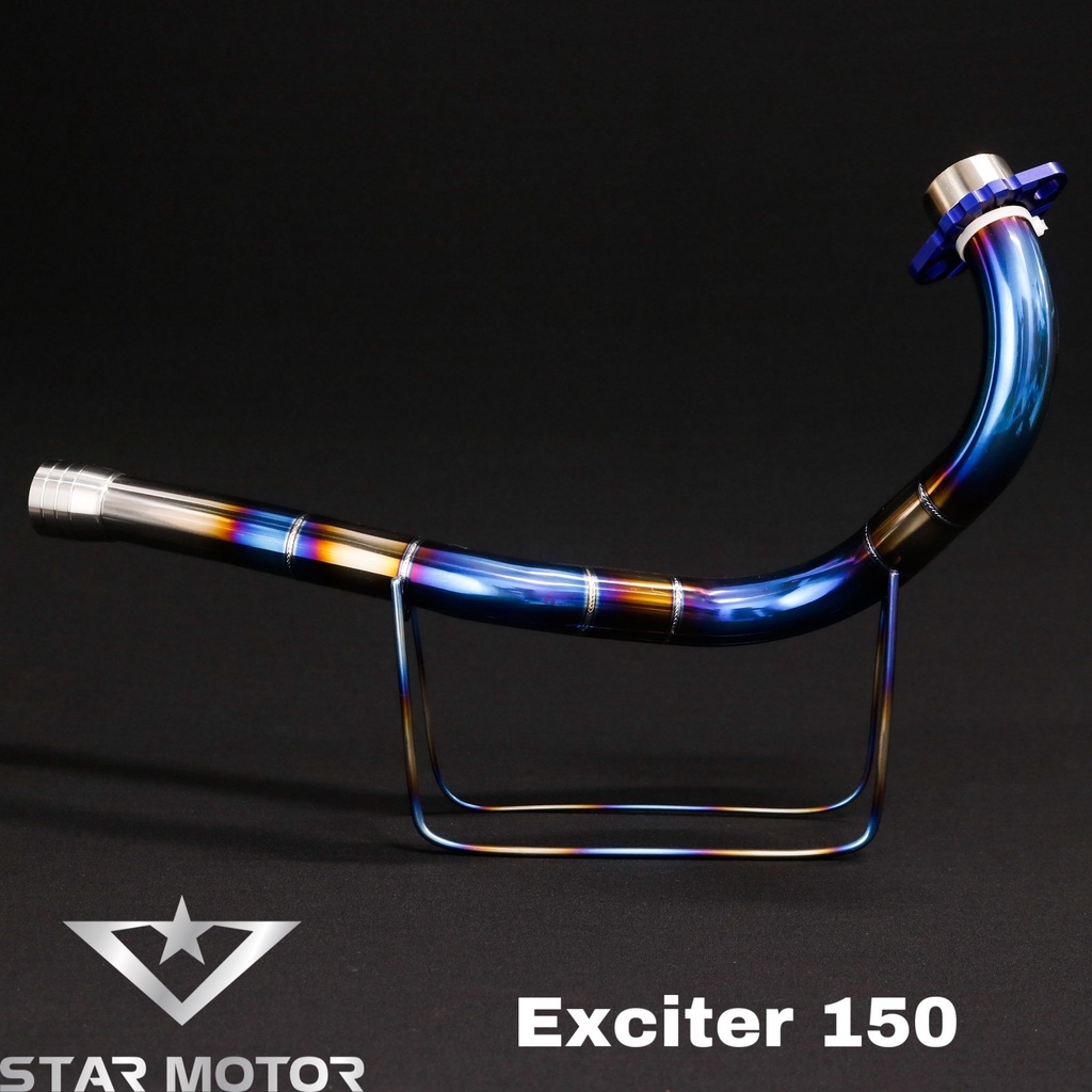 Cổ Pô Titan Exciter 150,155 Tai pát nhôm đúc CNC chuẩn Form xe