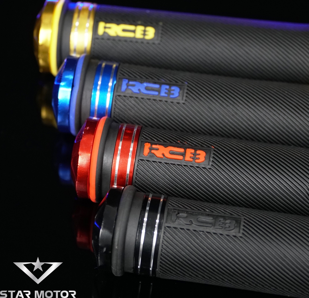 Tay nắm, bao tay cao su RCB gù nhôm CNC sử dụng cho mọi dòng xe máy