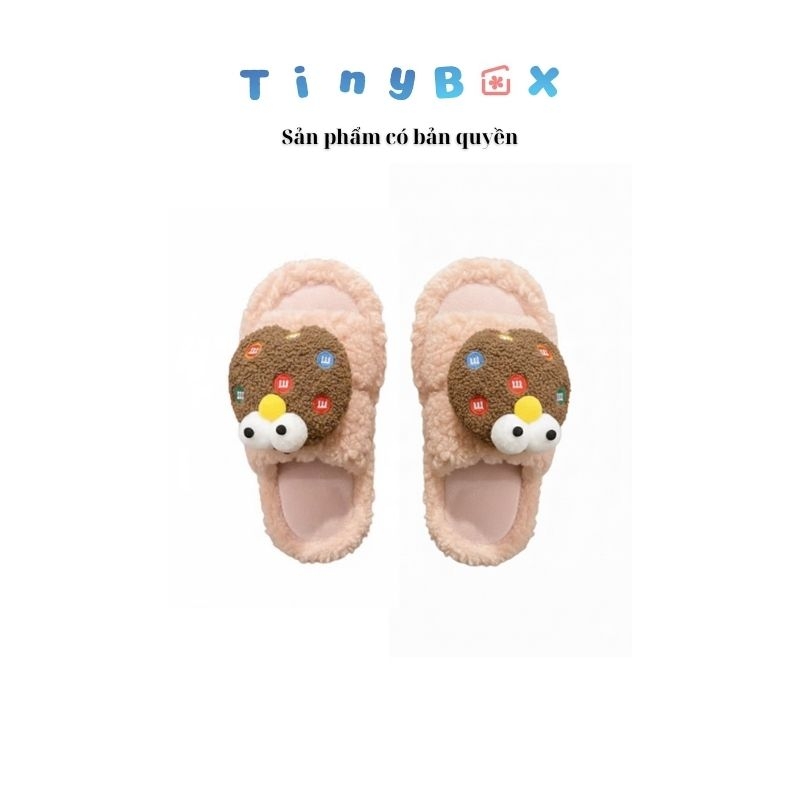 Dép kẹo M&M / Dép lông màu hồng