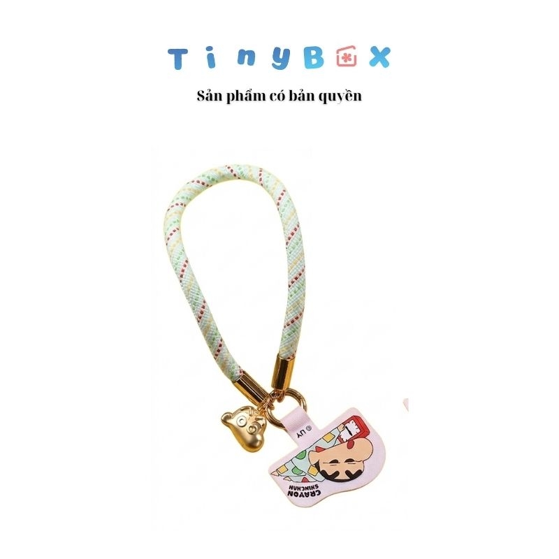 Dây điện thoại đeo cổ tay Crayon Shinchan xanh