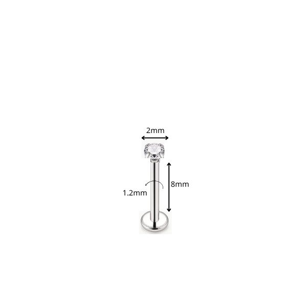 Khuyên thẳng cơ bản ren trong (đa dạng size) - Titan