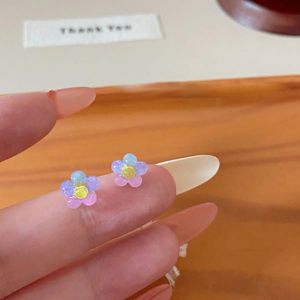 Cặp bông tai hoa 5 cánh màu pastel