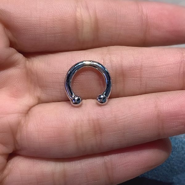 Khuyên kẹp chữ U không cần bấm lỗ 8mm