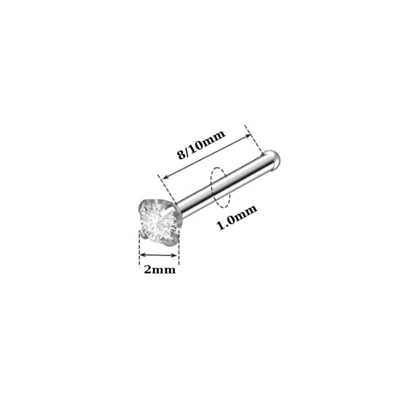 Bông tai/Khuyên giữ lỗ - 2 size (Thép không gỉ)