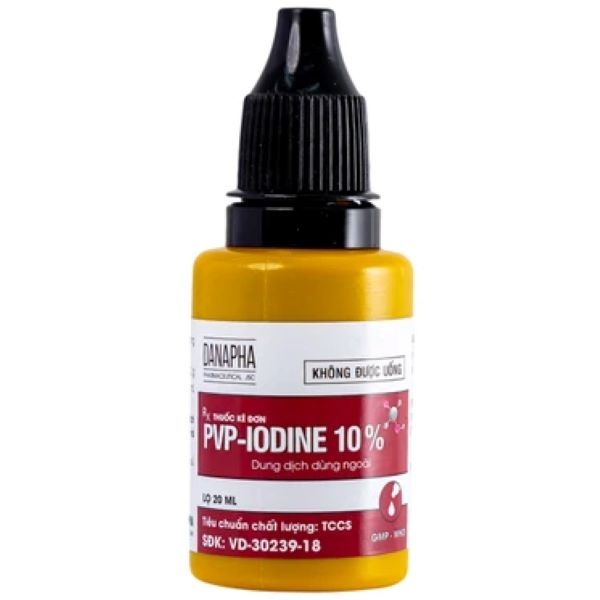 Cồn đỏ PVP-IODINE 10% sát khuẩn, vệ sinh lỗ xỏ