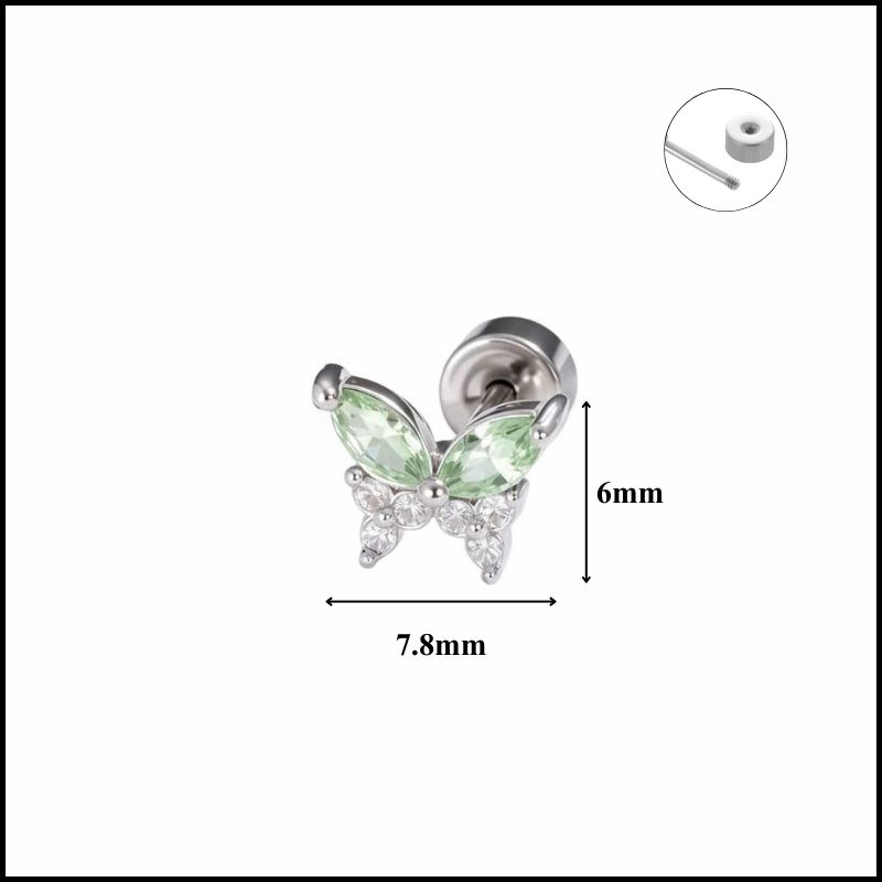 Hoa tai bươm bướm xinh / Hợp kim - 3 màu